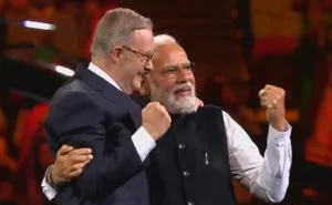 Prime Minister Narendra Modi with his Australian counterpart Anthony Albanese.