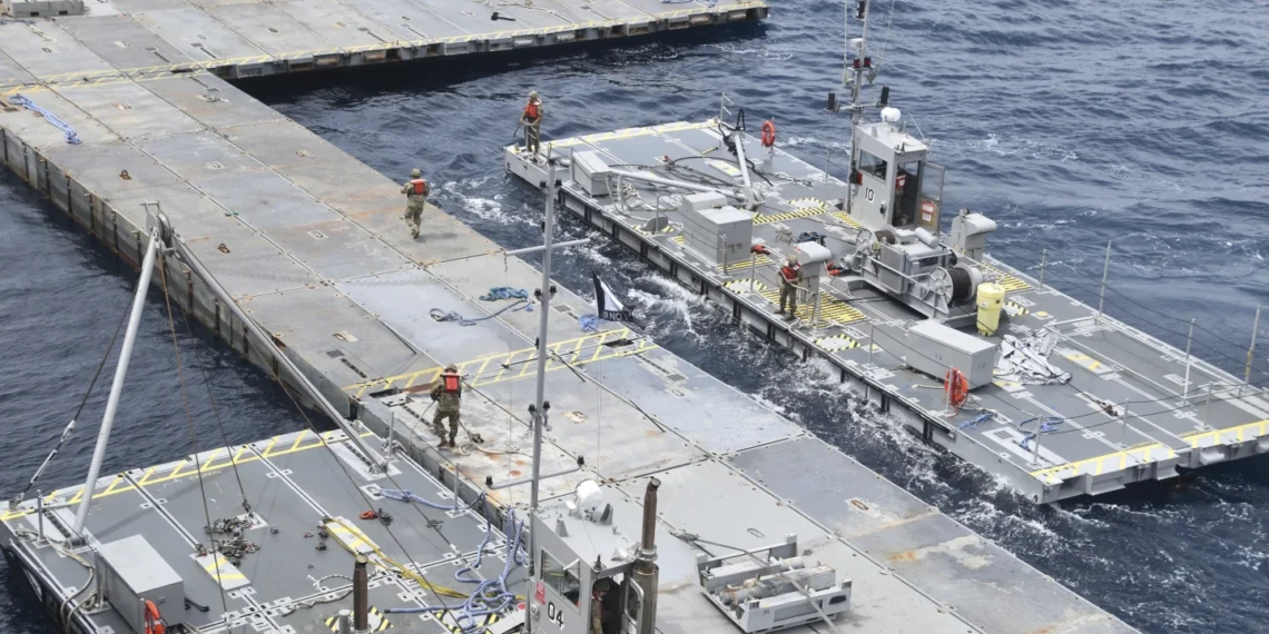 US military says Gaza Strip pier project is completed, aid to soon flow as Israel-Hamas war rages on